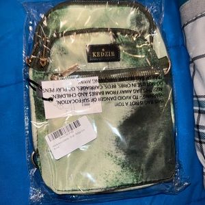 Kedzie olive tie dye sling bag brand new